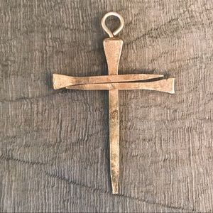 Railroad Nail Cross Pendant